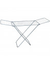 Tradineur - Tendedero plegable metálico, 20 metros espacio de tendido, soporte para tender ropa, patas antideslizantes (Plateado
