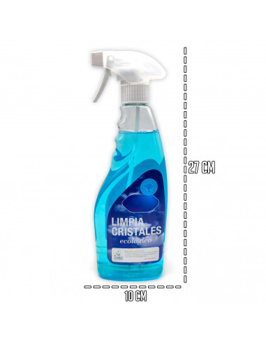 Tradineur - Limpiacristales Ecológico - Artículo para limpieza del hogar - Incluye pulverización - Capacidad 750 ml.