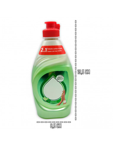 Tradineur - Gel lavavajillas con concentrado de Aloe Vera - Efecto instantáneo y duradero - Capacidad 340 ml 