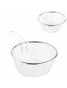 Tradineur - Cestillo freidor y escurridor de acero inoxidable, de 26 cm de diámetro y 9 cm de alto. Cesto para realizar labores