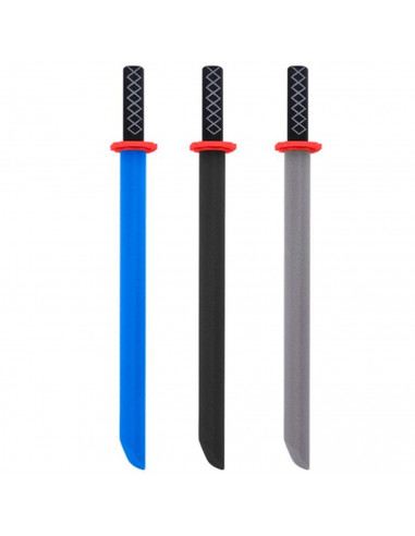 Tradineur - Katana de juguete de espuma eva, espada blanda para niños, complemento de disfraz de ninja, Carnaval, Halloween, fie