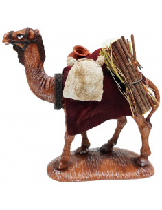 Tradineur - Camello de durexina para Belén, figura decorativa de animal para nacimiento, adorno artesano, pesebre, Navidad, 14 x