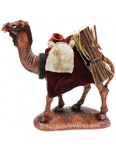 Tradineur - Camello de durexina para Belén, figura decorativa de animal para nacimiento, adorno artesano, pesebre, Navidad, 14 x
