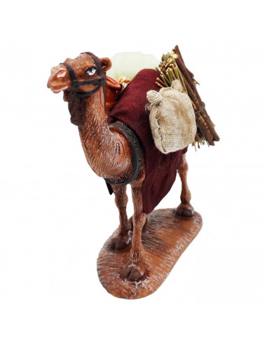 Tradineur - Camello de durexina para Belén, figura decorativa de animal para nacimiento, adorno artesano, pesebre, Navidad, 14 x