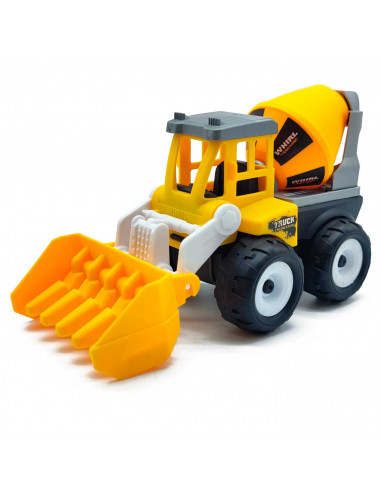 Tradineur - Set de 3 Vehículos de construcción - Juego de vehículos de Juguete para niños pequeños.