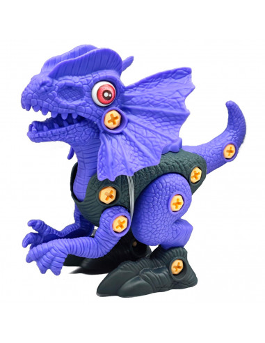 Tradineur - Dinosaurios para ensamblar con destornillador incluido - Juguetes infantiles - 16 x 6 x 16 cm - Modelo Surtido