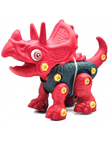 Tradineur - Dinosaurios para ensamblar con destornillador incluido - Juguetes infantiles - 16 x 6 x 16 cm - Modelo Surtido