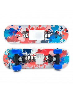 Tradineur - Skateboard completo para niños y jóvenes - Fabricado en madera - Compacto y resistente, divertido de conducir - 12,7