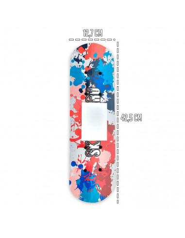 Tradineur - Skateboard completo para niños y jóvenes - Fabricado en madera - Compacto y resistente, divertido de conducir - 12,7