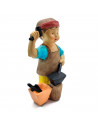 Tradineur - Figura de herrero para belén - Estilo Naïf - Marmolina - Figura decorativa divertida para nacimiento, Navidad, decor