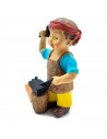 Tradineur - Figura de herrero para belén - Estilo Naïf - Marmolina - Figura decorativa divertida para nacimiento, Navidad, decor