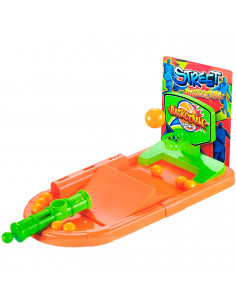 Tradineur - Juego de baloncesto con disparador en mesa - Fabricado en plástico - Ideal para competir con familiares y amigos - 1