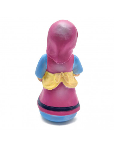 Tradineur - Figura de granjera para Belén - Estilo naïf - Marmolina - Adorno divertido para nacimiento, Navidad, decoración trad