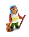 Tradineur - Figura de pastor con perro para Belén - Estilo naïf - Marmolina - Adorno divertido para nacimiento, Navidad, decorac