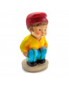 Tradineur - Figura de caganer catalán para Belén - Estilo naïf - Marmolina - Adorno divertido para nacimiento, Navidad, decoraci