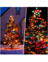 Tradineur - Tira de 100 luces LEDs para navidad - Apto para interior y exterior - Función de luz foja e intermitente - 8 Metros