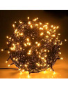 Tradineur - Tira de 100 luces LEDs para navidad - Apto para interior y exterior - Función de luz foja e intermitente - 8 Metros