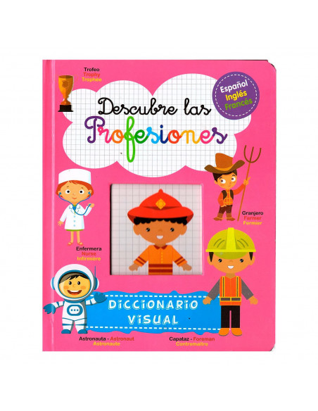 Libro infantil de modelos surtidos de 3 idiomas de 20,5 x 16,6 cm. Cuaderno divertido para niños, modelos de animales aleatorios