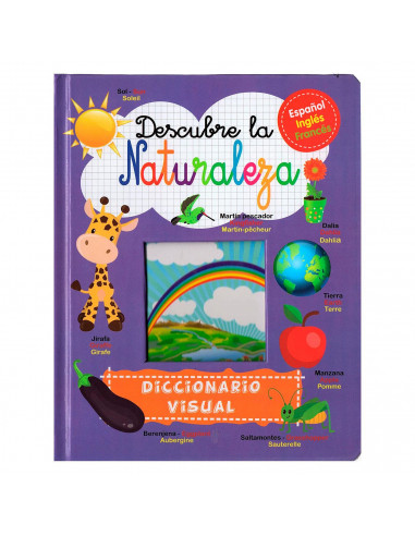 Libro infantil de modelos surtidos de 3 idiomas de 20,5 x 16,6 cm. Cuaderno divertido para niños, modelos de animales aleatorios