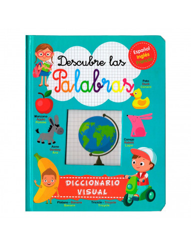 Libro infantil de modelos surtidos de 3 idiomas de 20,5 x 16,6 cm. Cuaderno divertido para niños, modelos de animales aleatorios