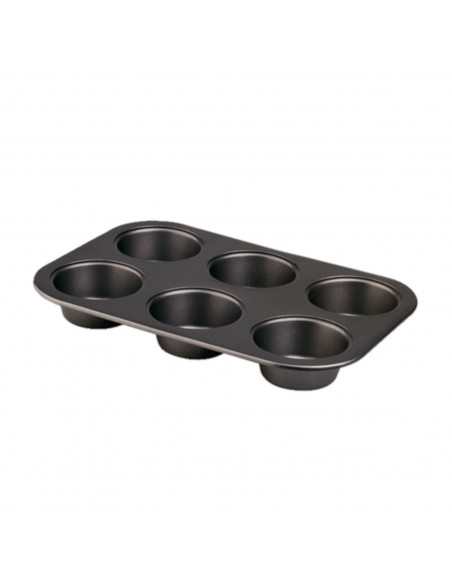 Tradineur - Bandeja con 6 mini moldes de flan, antiadherente, fuente para postres, especial para horno, labores de cocina o repo Tradineur - Bandeja con 6 mini moldes de flan, antiadherente, fuente para postres, especial para horno, labores de cocina o repo
