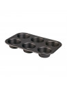 Tradineur - Bandeja con 6 mini moldes de flan, antiadherente, fuente para postres, especial para horno, labores de cocina o repo