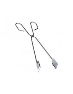 Tenacillas para pescado de 30 cm, de acero inoxidable. Pinzas válidas tanto para servir como para cocinar, de inox ideal para re