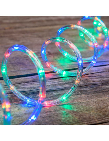 Tradineur - Manguera LED, tira, tubo con luces para interior y exterior, decoración e iluminación de Navidad, bodas, fiestas, ja