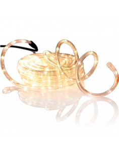 Tradineur - Manguera LED, tira, tubo de luces, interior y exterior, decoración e iluminación de Navidad, bodas, fiestas, jardín