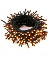 Tradineur - Tira de 140 luces LEDs para navidad - Apto para interiores - Función de luz foja e intermitente - 11 Metros - Color