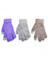 Tradineur - Guantes cortos de punto - 20 cm - Tela acrílica suave y cálida - Accesorios para otoño e invierno - Diseño Aleatorio