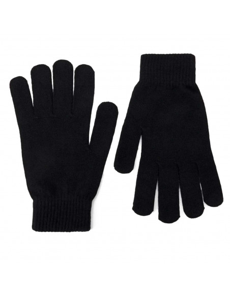 Tradineur - Guantes cortos de punto - 21 cm - Tela acrílica suave y cálida - Accesorios para otoño e invierno - Color Negro Tradineur - Guantes cortos de punto - 21 cm - Tela acrílica suave y cálida - Accesorios para otoño e invierno - Color Negro