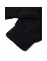 Tradineur - Guantes cortos de punto - 21 cm - Tela acrílica suave y cálida - Accesorios para otoño e invierno - Color Negro