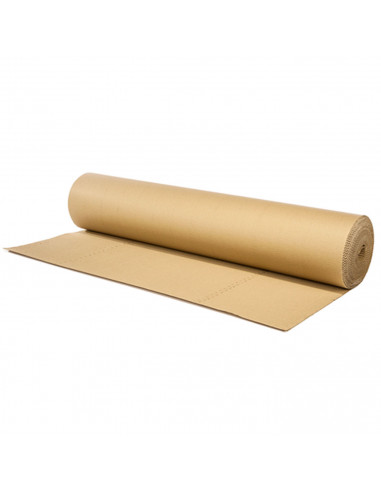 Tradineur - Rollo de cartón ondulado flexible, espesor de 2 mm, bobina de pintor, protector para cubrir suelos, embalaje, 90 cm