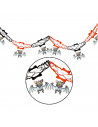 Tradineur - Guirnalda de murciélagos para Halloween - Complementos, decoración para fiestas - Color Naranja/Negro - Longitud de