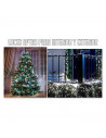 Tradineur - Tira de 240 luces navideñas LEDs - Apto para interiores y exteriores - Función de luz foja e intermitente - 19 Metro