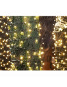 Tradineur - Tira de 240 luces LEDs a pilas - Apto para interiores y exteriores - Función de luz foja e intermitente - 19 Metros