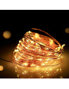 Tradineur - Alambre de 20 luces navideñas para botella LEDs - Apto solo para interior - Función de luz foja e intermitente - 2 M