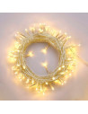 Tradineur - Tira de 240 luces LEDs - Apto para interiores y exteriores - Función de luz foja e intermitente - 19 Metros - Color