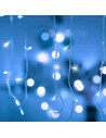 Tradineur - Cortina de 192 luces navideñas LEDs - Apto para interiores y exteriores - Función de luz foja e intermitente - Color