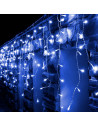 Tradineur - Cortina de 162 luces decoraticas LEDs - Apto para interiores y exteriores - Función de luz foja e intermitente - Col
