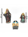 Tradineur - Set de 5 figuras del nacimiento para Belén navideño, marmolina, José, María, niño Jesús, buey y mula, adornos, peseb