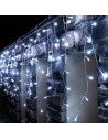 Tradineur - Cortina de 162 luces navideñas LEDs - Apto para interiores y exteriores - Función de luz foja e intermitente - Color