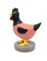 Tradineur - Figura de gallina Naïf para Belén, marmolina, figura decorativa artesanal para nacimiento, pesebre, Navidad, adorno