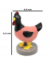 Tradineur - Figura de gallina Naïf para Belén, marmolina, figura decorativa artesanal para nacimiento, pesebre, Navidad, adorno
