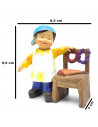 Tradineur - Figura de carnicero Naïf para Belén, marmolina, figura de oficio decorativa para nacimiento, pesebre, Navidad, adorn