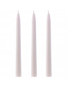 Tradineur - Pack de 3 velas alargadas, cirios de mesa cónicos, parafina y mecha de algodón, rituales y ceremonias, decoración (B