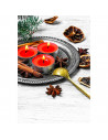 Tradineur - Pack de 20 velas de té perfumadas "Christmas Stars", tealights aromáticas, tiempo de combustión: 4,5 horas, decoraci