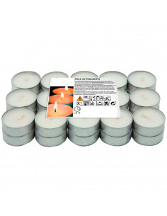 Tradineur - Pack de 30 velas de té sin perfume, tealights sin olor, tiempo de combustión: 4 horas, decoración, ambientación del