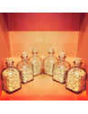 Tradineur - Botella de vidrio con tapón de corcho, frasca reutilizable, rellenable, licores, aceite, agua, vino, whisky, bodas -